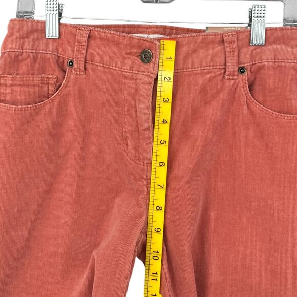Chico's Pink Barely Flared 5 Pocket Button Closure‎ Corduroy Pants Size 4 (0) - Picture 8 of 9